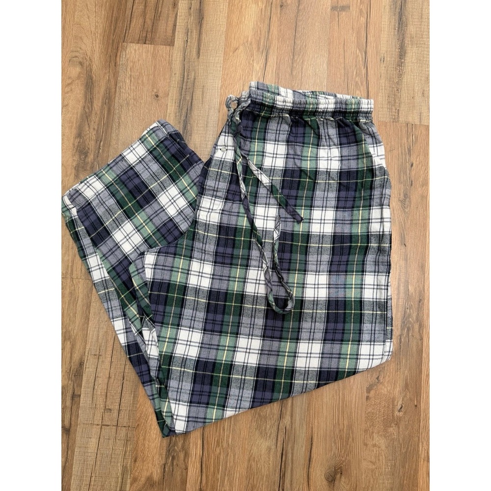 Disney Store Plaid Pajama Pants Green Blue Cotton‎ Lounge Sleep Size XL - Picture 4 of 8